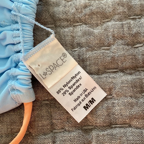 L*Space Freddie Bikini Top Tangy and Sky Blue - Picture 3 of 5